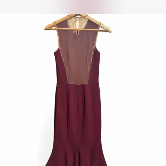 dress the population eve dress Dress the Population Eve Crepe Midi Dress in Burgundy